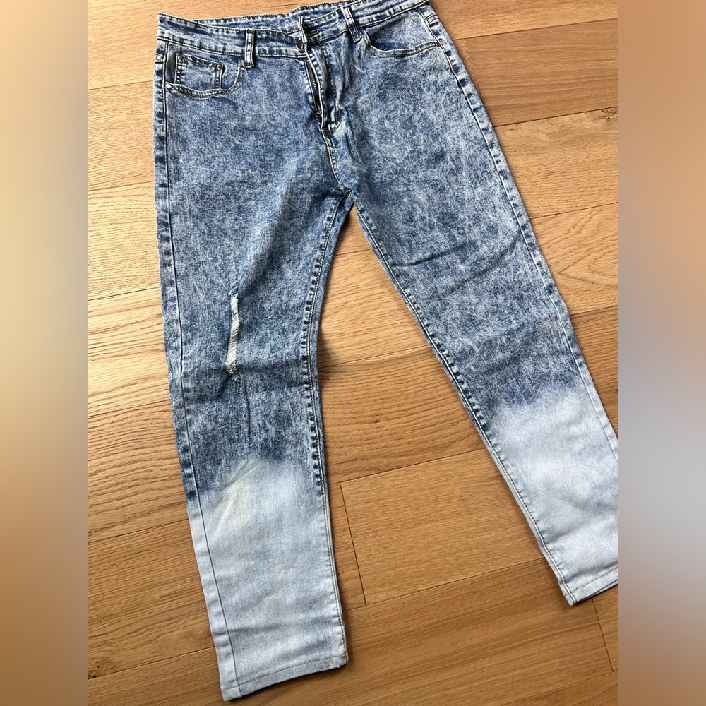 NEW Men’s Distressed Vintage Retro Stretch Skinny Jeans